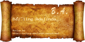 Báling Adelinda névjegykártya